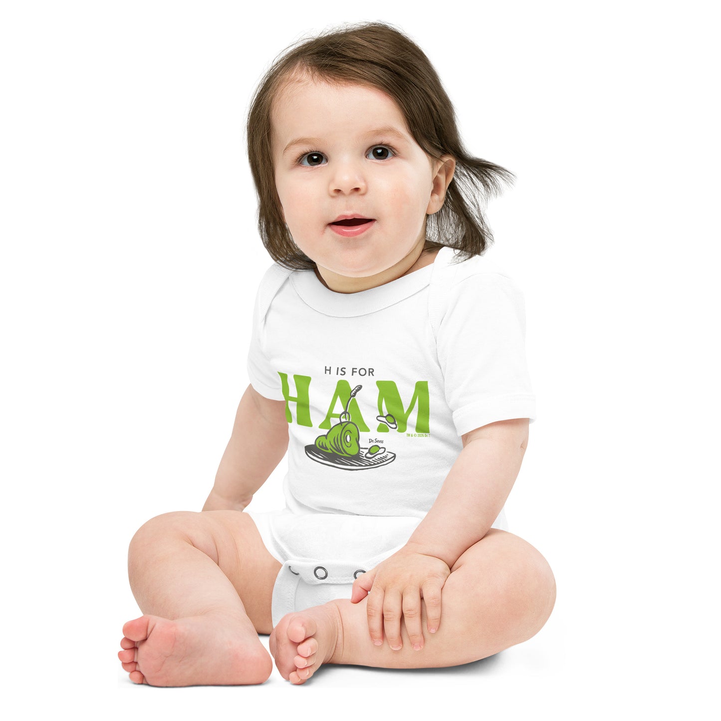 Green Eggs And Ham Baby Bodysuit H Is For Ham