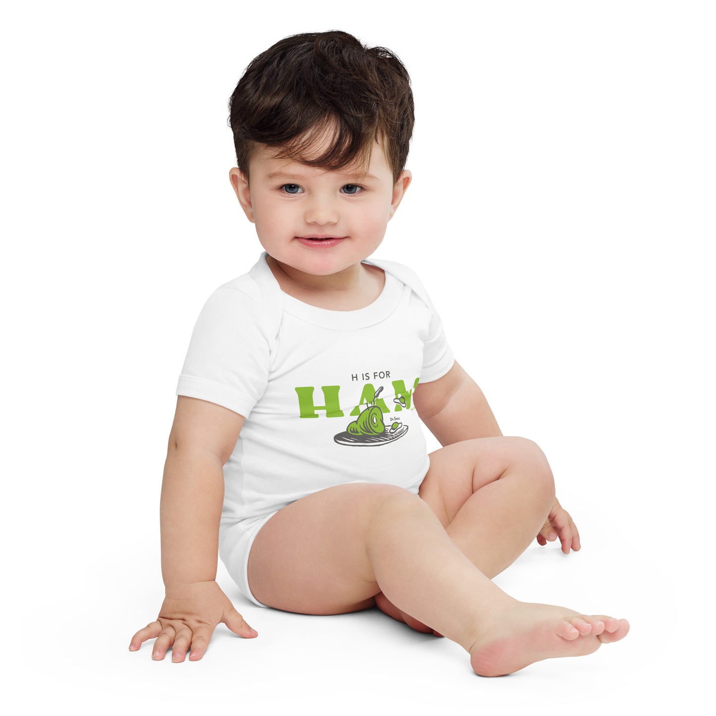 Green Eggs And Ham Baby Bodysuit H Is For Ham