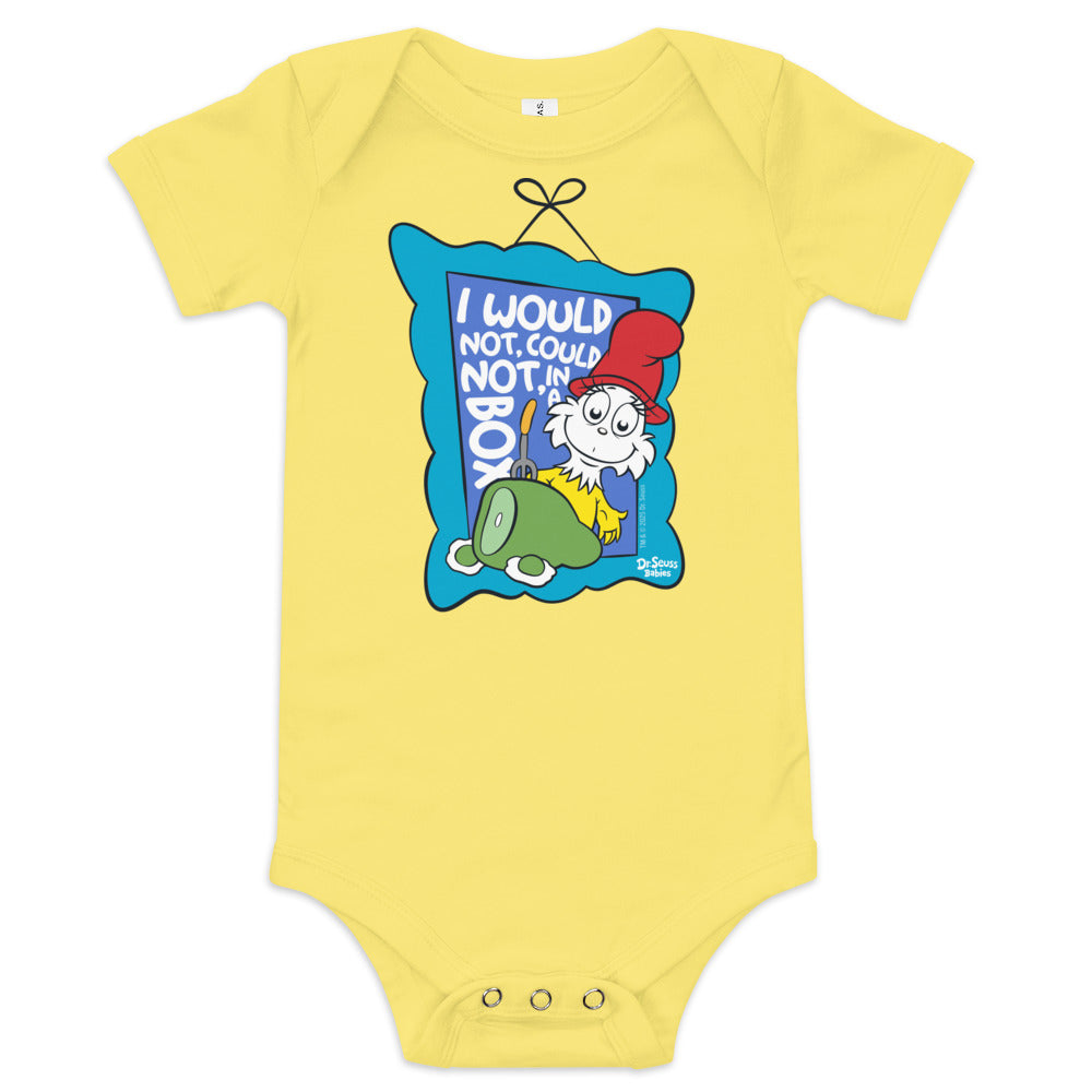 Dr. Seuss Babies Green Eggs and Ham Baby Bodysuit Yellow