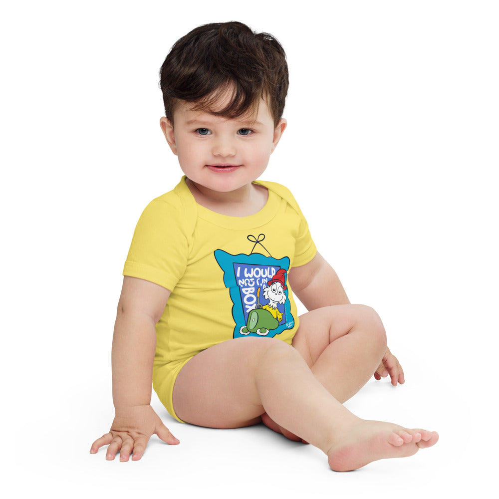 Green Eggs and Ham Frame Baby Bodysuit