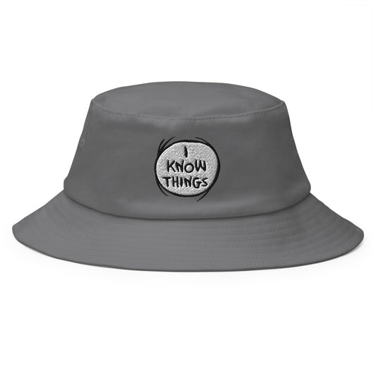 The Cat in the Hat I Know Things Bucket Hat Grey