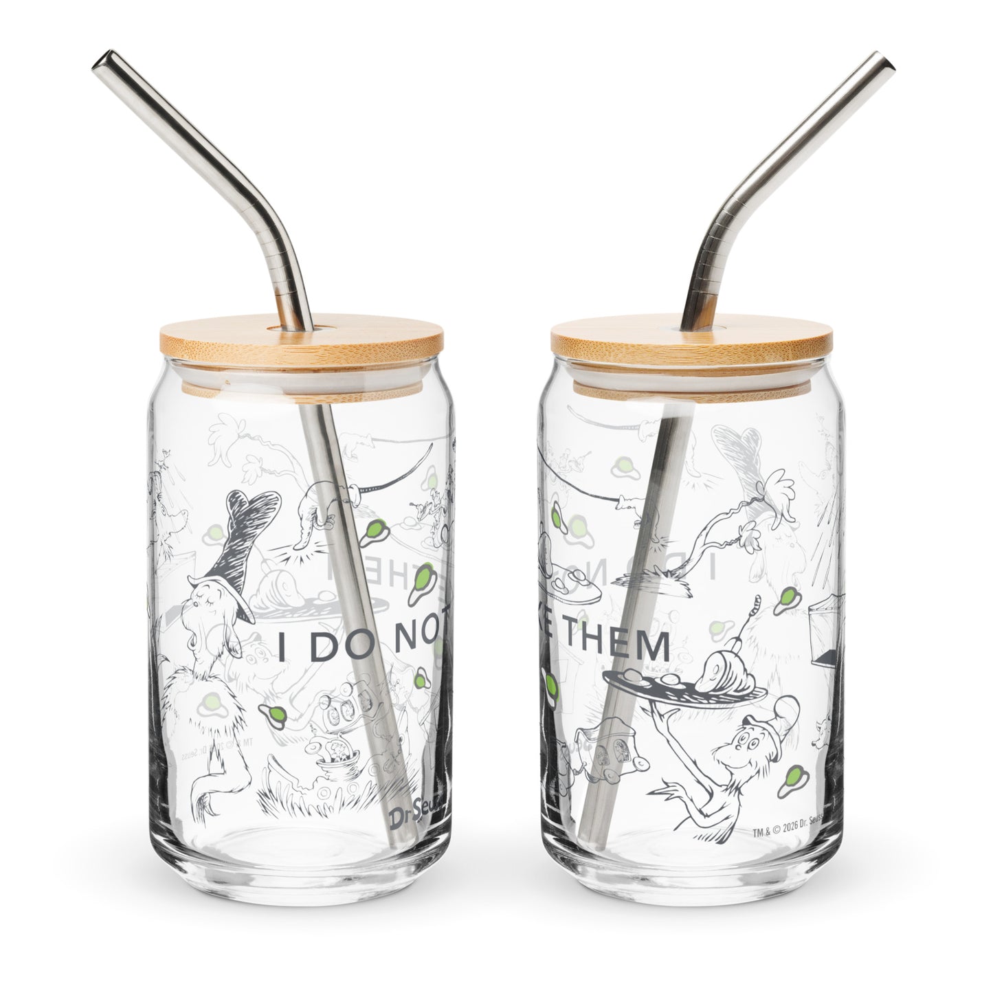 Green Eggs And Ham Can Glass I Do Not Like Them