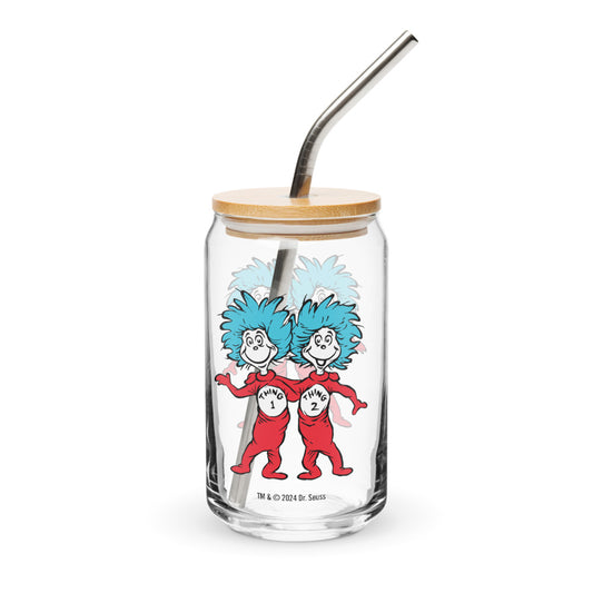 The Cat in the Hat Thing One and Thing Two Can-Shaped Glass