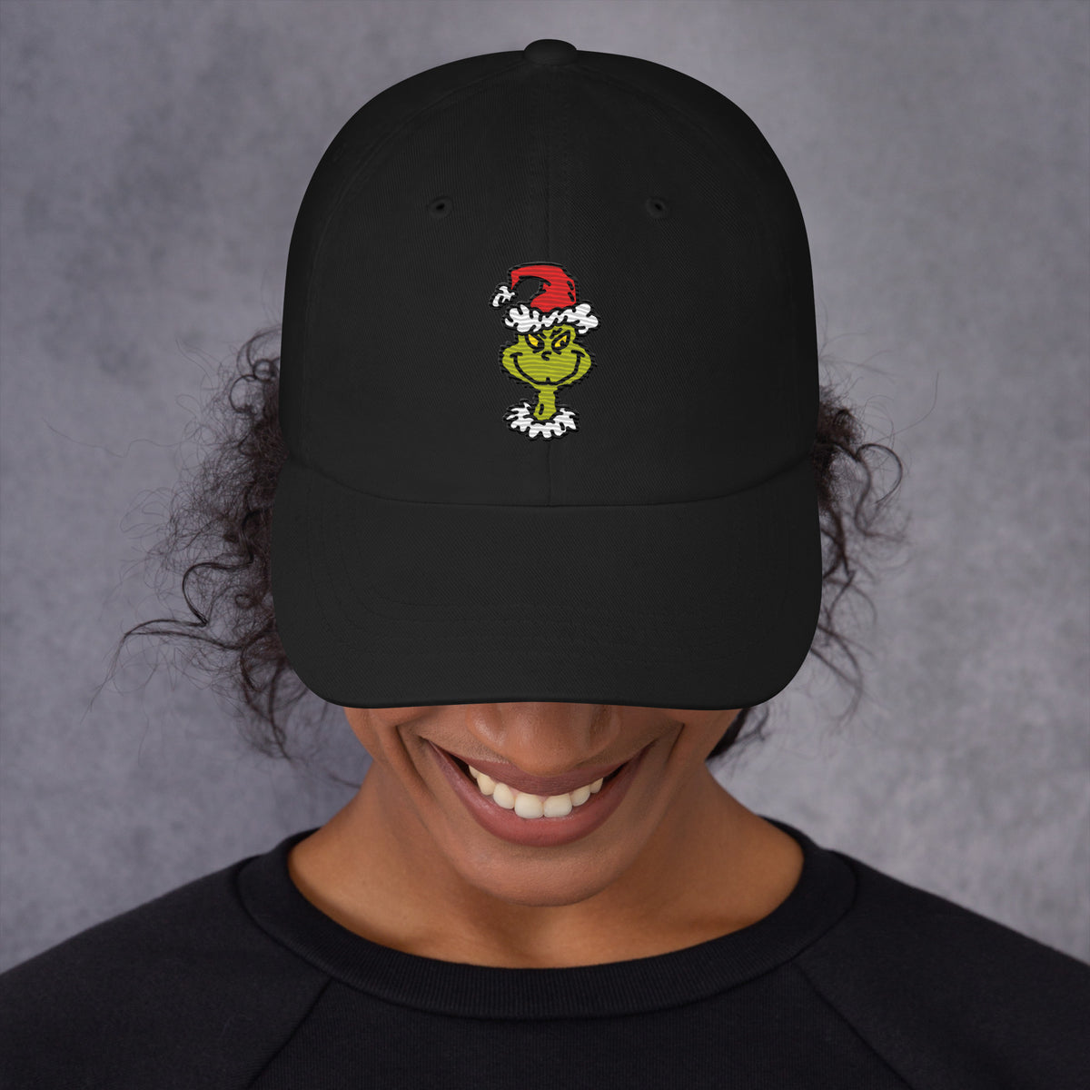 The Grinch Hat Santa Embroidered