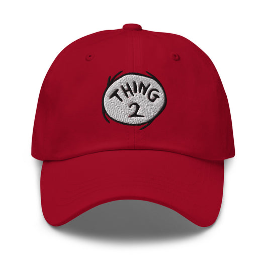 The Cat in the Hat Thing Two Embroidered Dad Hat