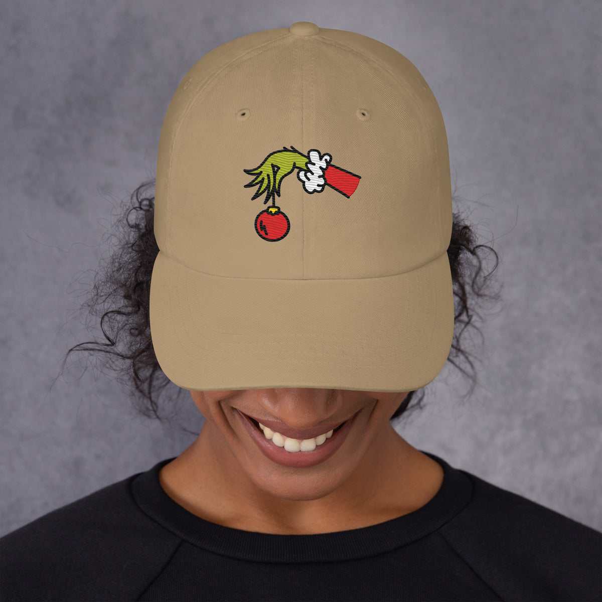 The Grinch Dad Hat Ornament Embroidered