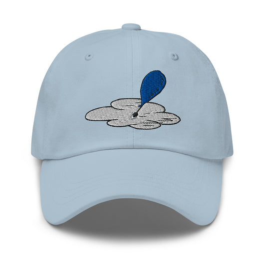 Oh, the places you’ll go! embroidered dad hat hot air balloons - blue