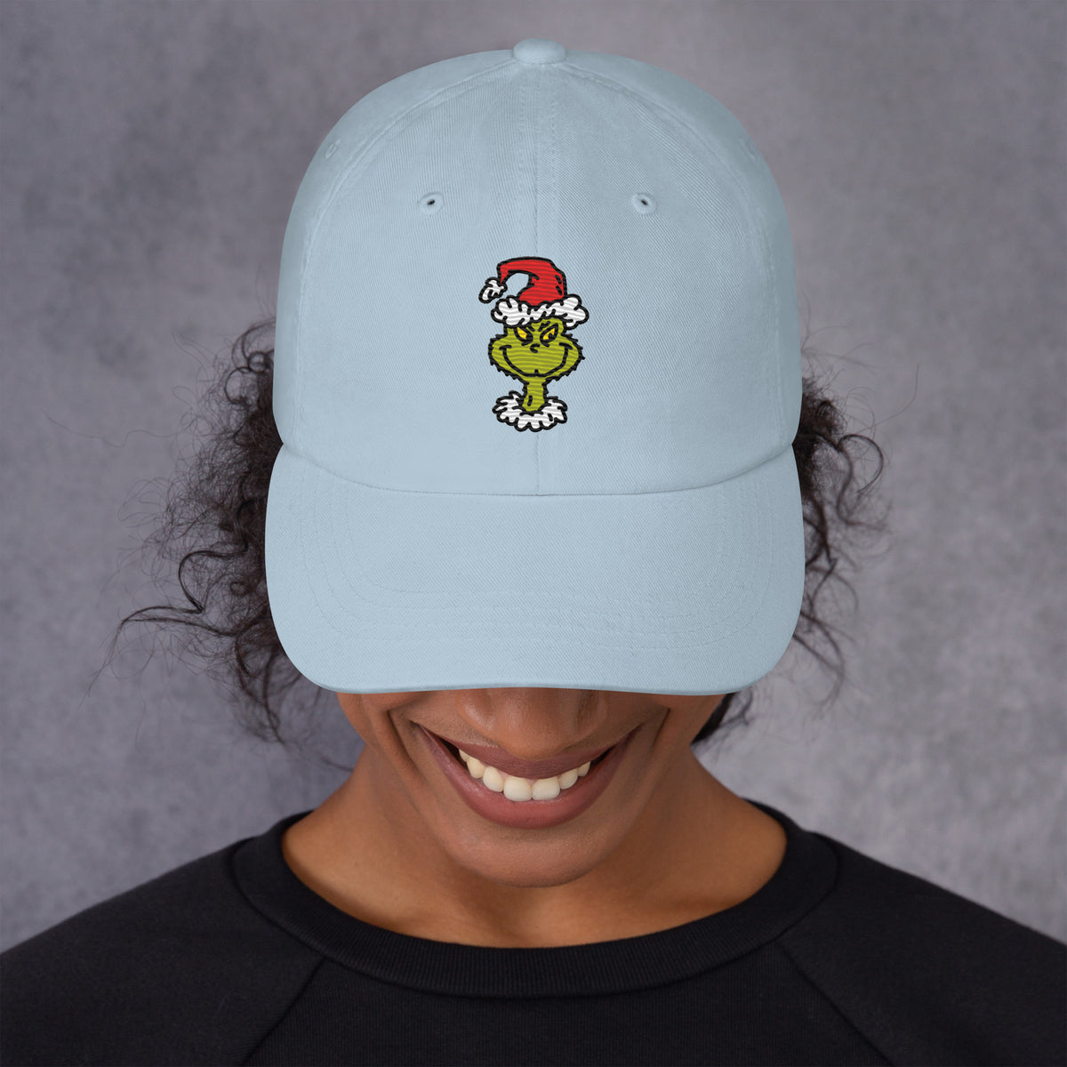The Grinch Hat Santa Embroidered