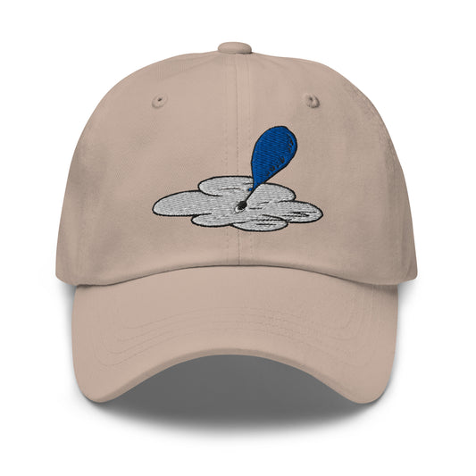 Oh, the places you’ll go! embroidered dad hat hot air balloons - beige