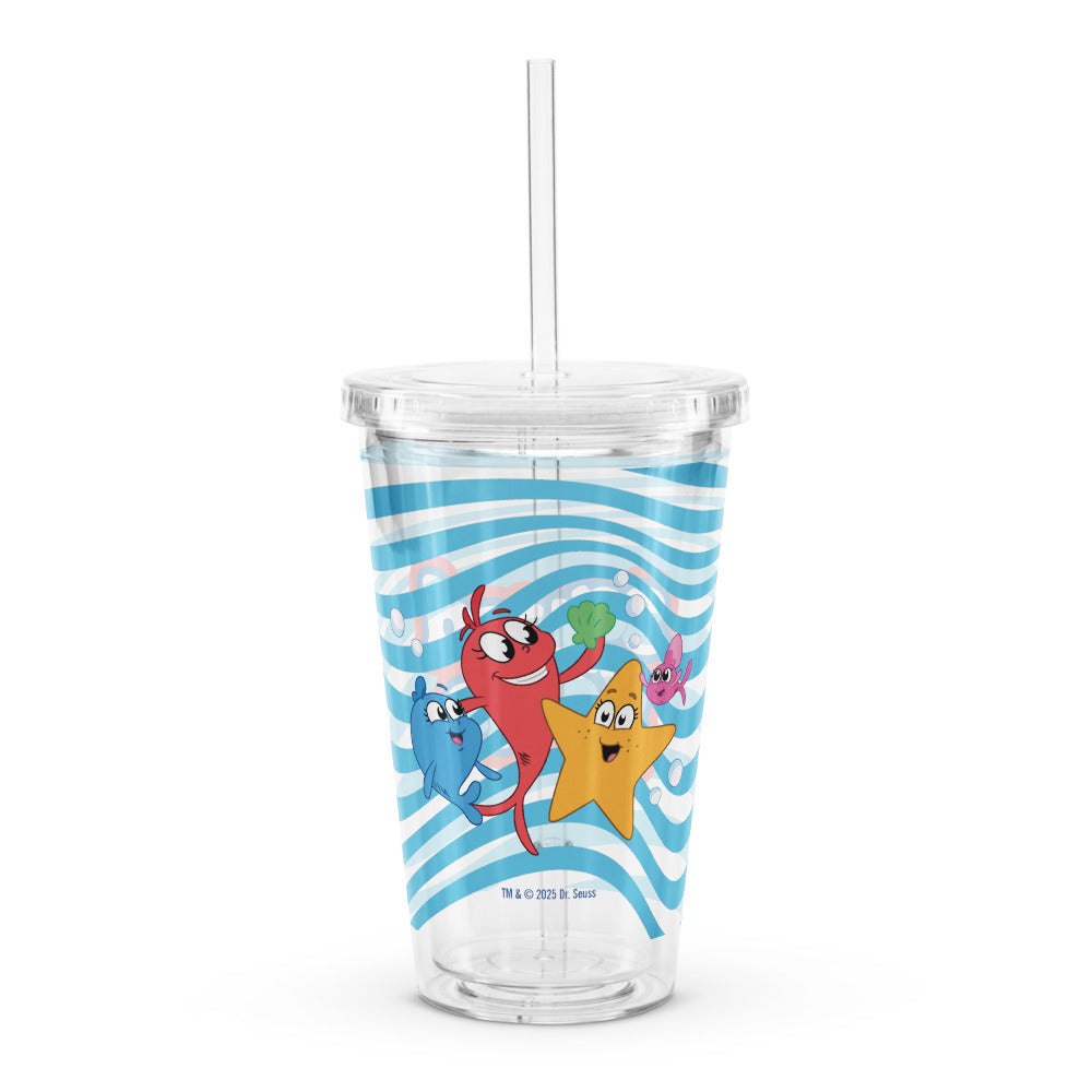Red Fish, Blue Fish Squad Goals Clear Tumbler