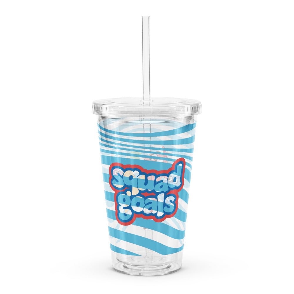 Red Fish, Blue Fish Squad Goals Clear Tumbler