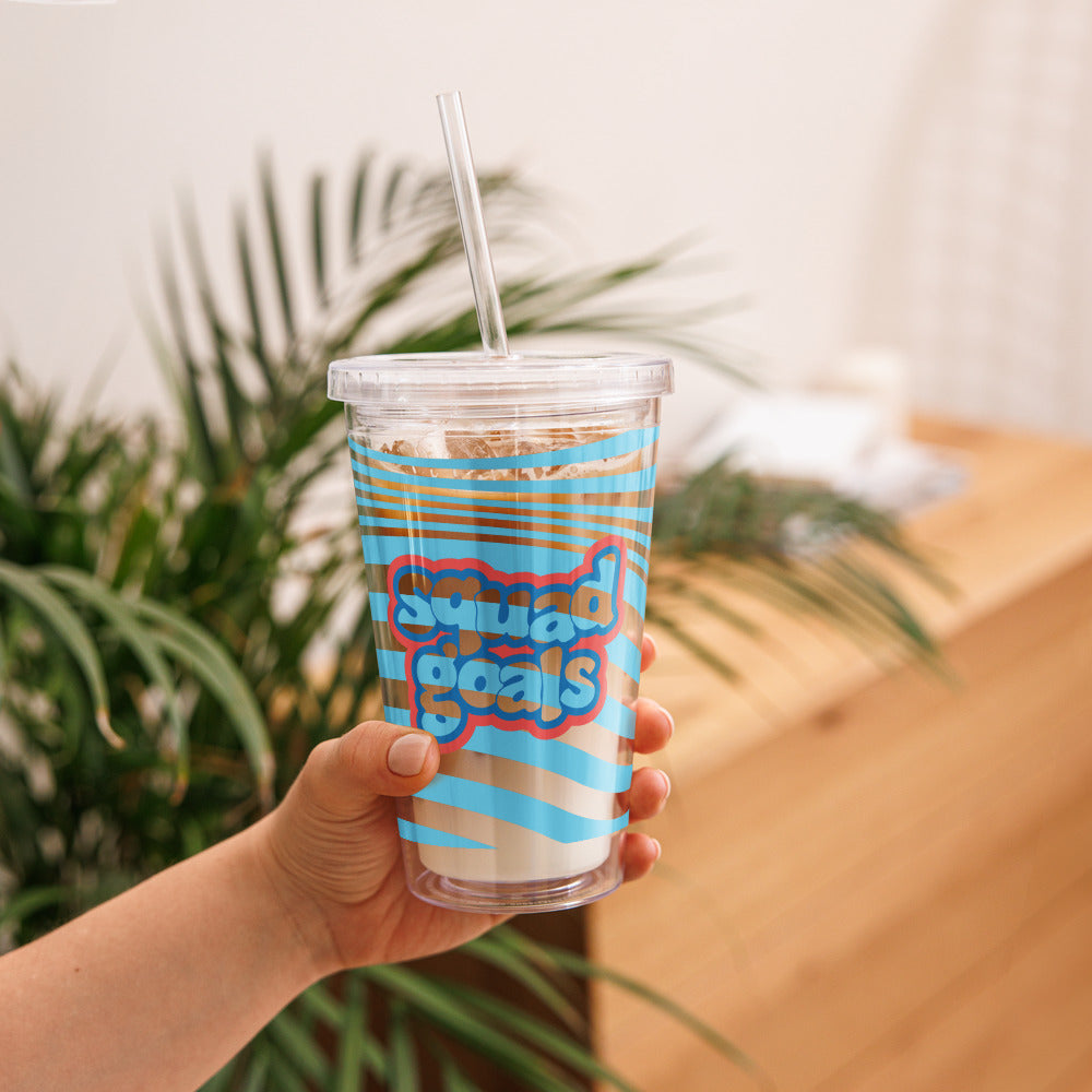 Red Fish, Blue Fish Squad Goals Clear Tumbler