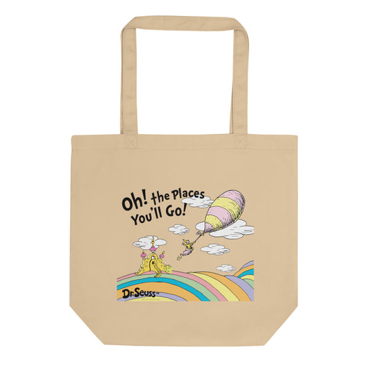 Oh the places you'll go artwork eco tote bag - oyster