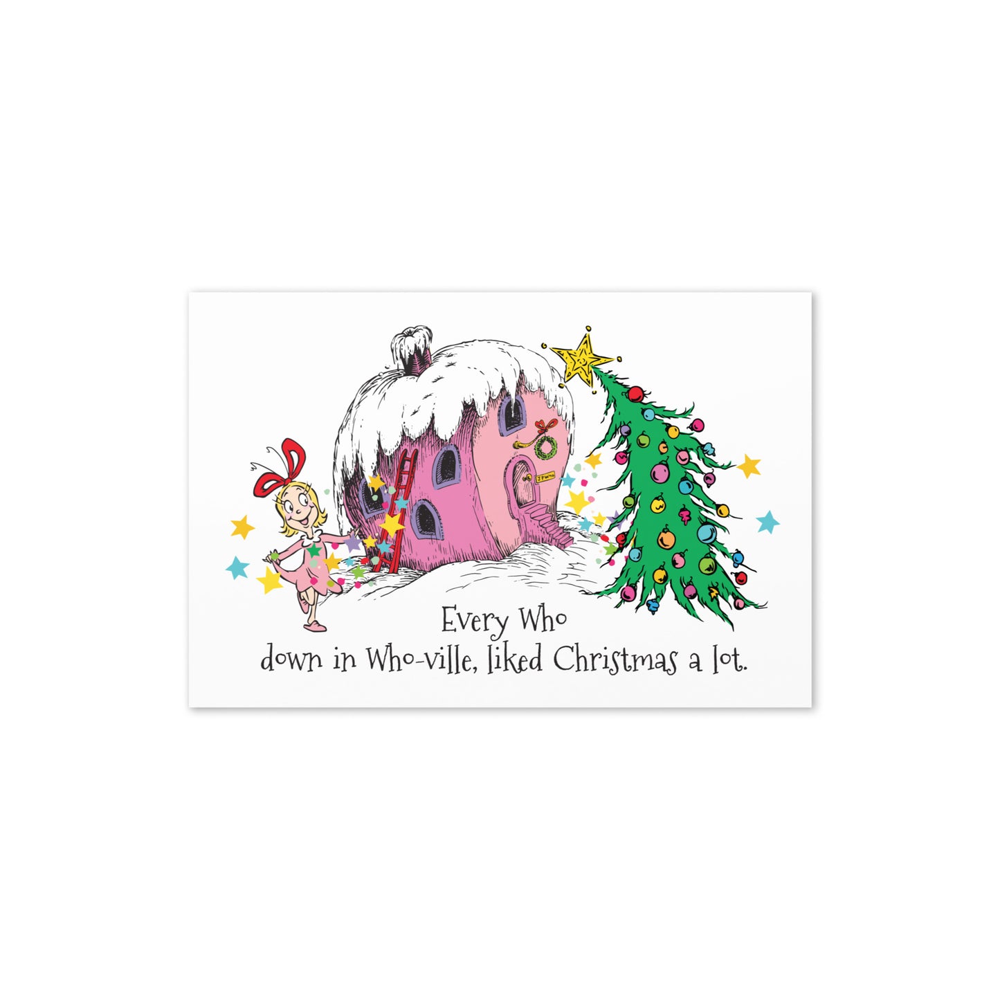 Grinch Greeting Card Cindy Lou Who Every Who Down In Who-ville