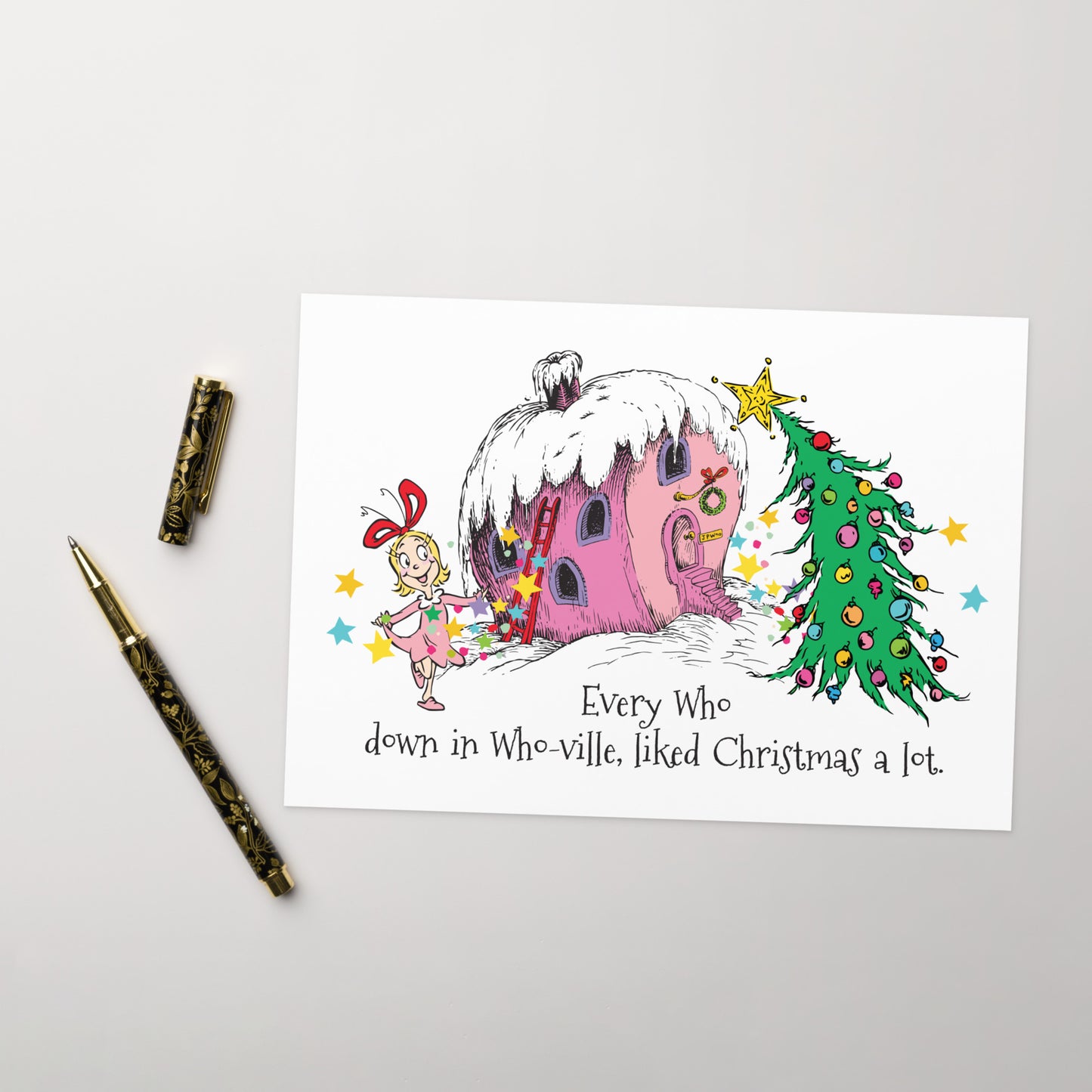 Grinch Greeting Card Cindy Lou Who Every Who Down In Who-ville