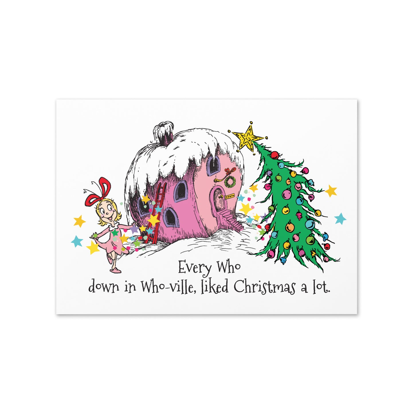 Grinch Greeting Card Cindy Lou Who Every Who Down In Who-ville