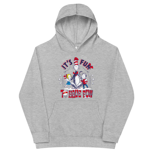 The Cat in the Hat It's Fun To Have Fun Kids Hoodie Athletic Heather