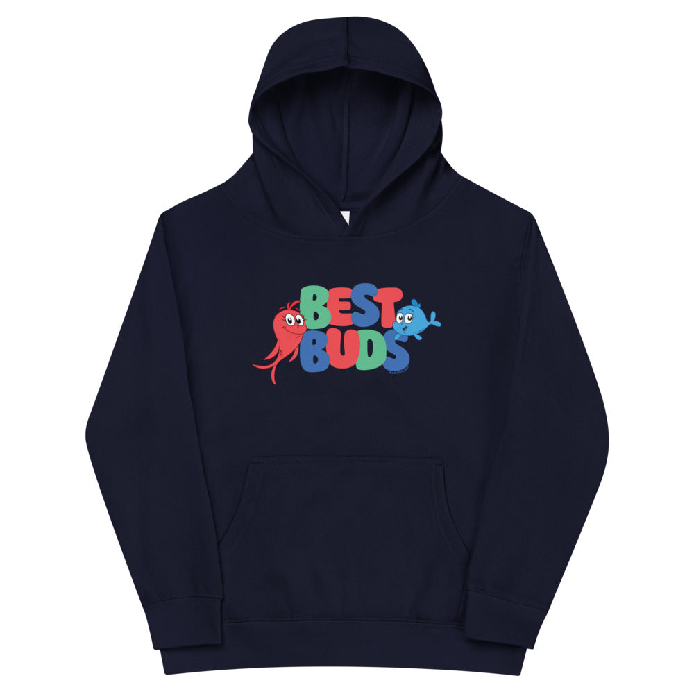 Red Fish, Blue Fish Best Buds Kids Hoodie Navy