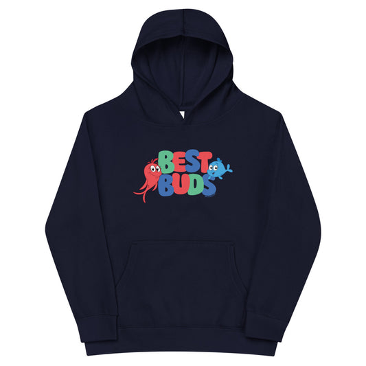 Red fish, blue fish best buds kids hoodie - navy