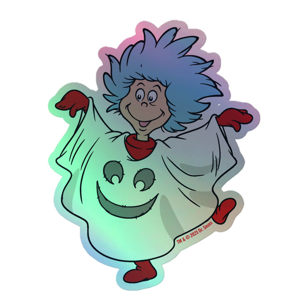 The Cat in the Hat Ghost Thing Holographic Sticker 5.5 in x 5.5 in