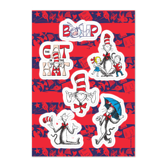 The Cat in the Hat Icons Sticker Sheet