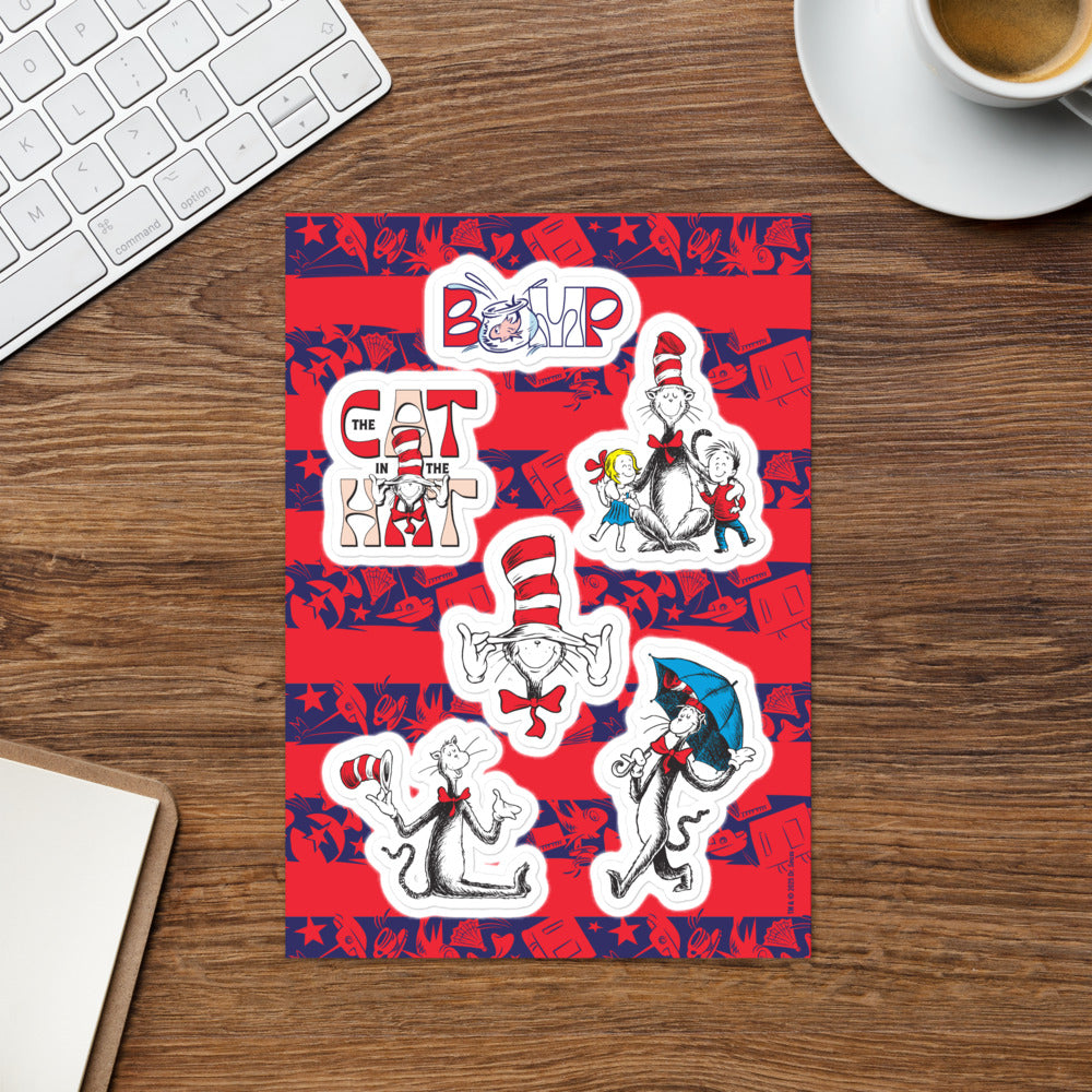 The Cat in the Hat Icons Sticker Sheet