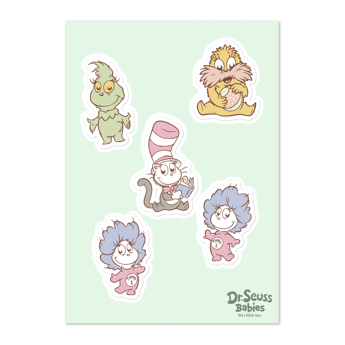 Tree Seuss Sticker Dr. Seuss Baby Character Sticker Sheet | Adorable Glossy Decals – Dr ...