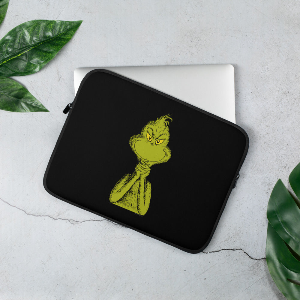 The Grinch Sly Smile Laptop Sleeve