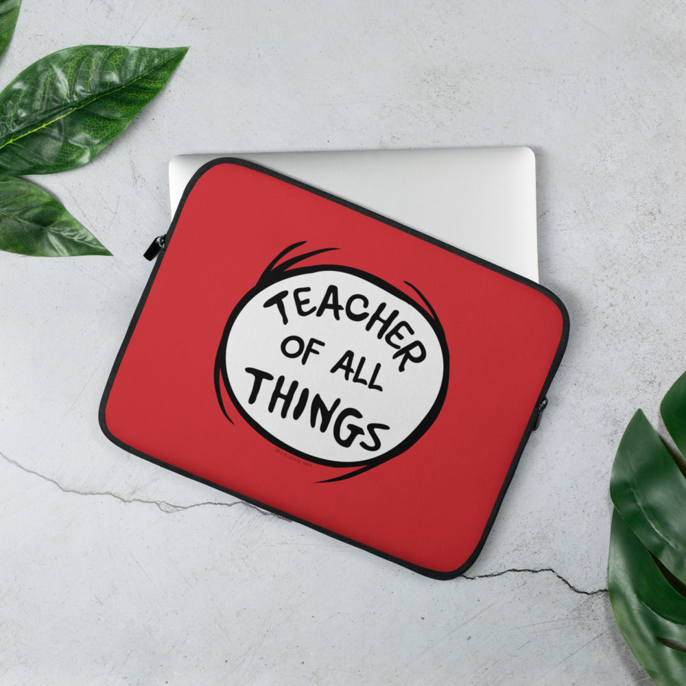 The Cat in the Hat Teacher of All Things Laptop Sleeve