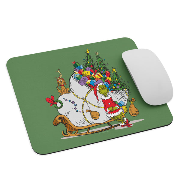 The Grinch Sleigh Gaming Mouse Pad | Festive Holiday Desk Mat – Dr