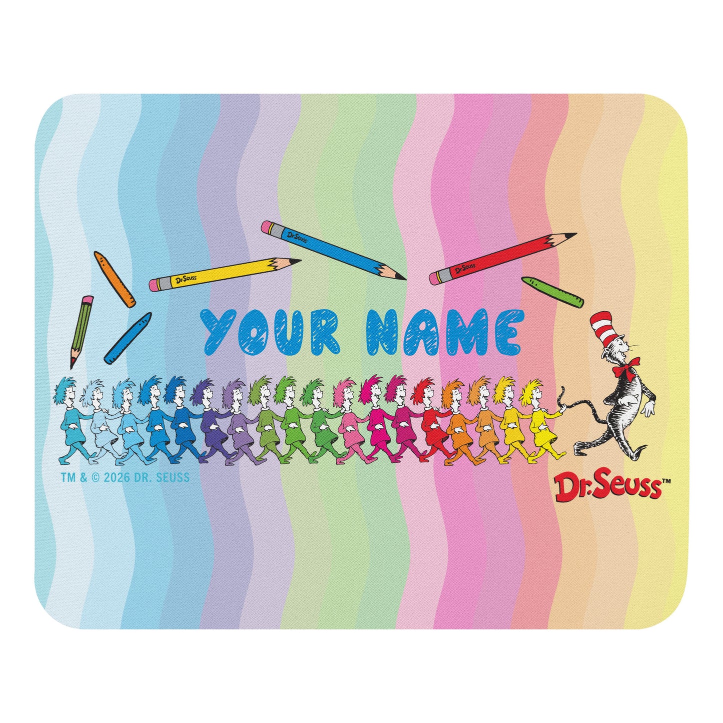 The Cat in the Hat Personalized Mouse Pad Learning With Color
