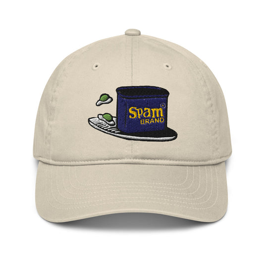 Green eggs and spam embroidered baseball cap - oyster