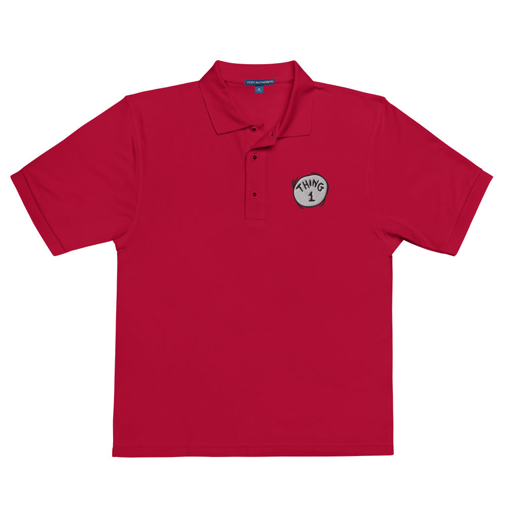 Dr. Seuss Thing 1 Polo Shirt Red