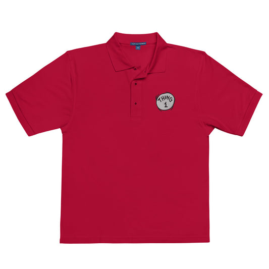 Dr. Seuss Thing 1 Polo Shirt Red