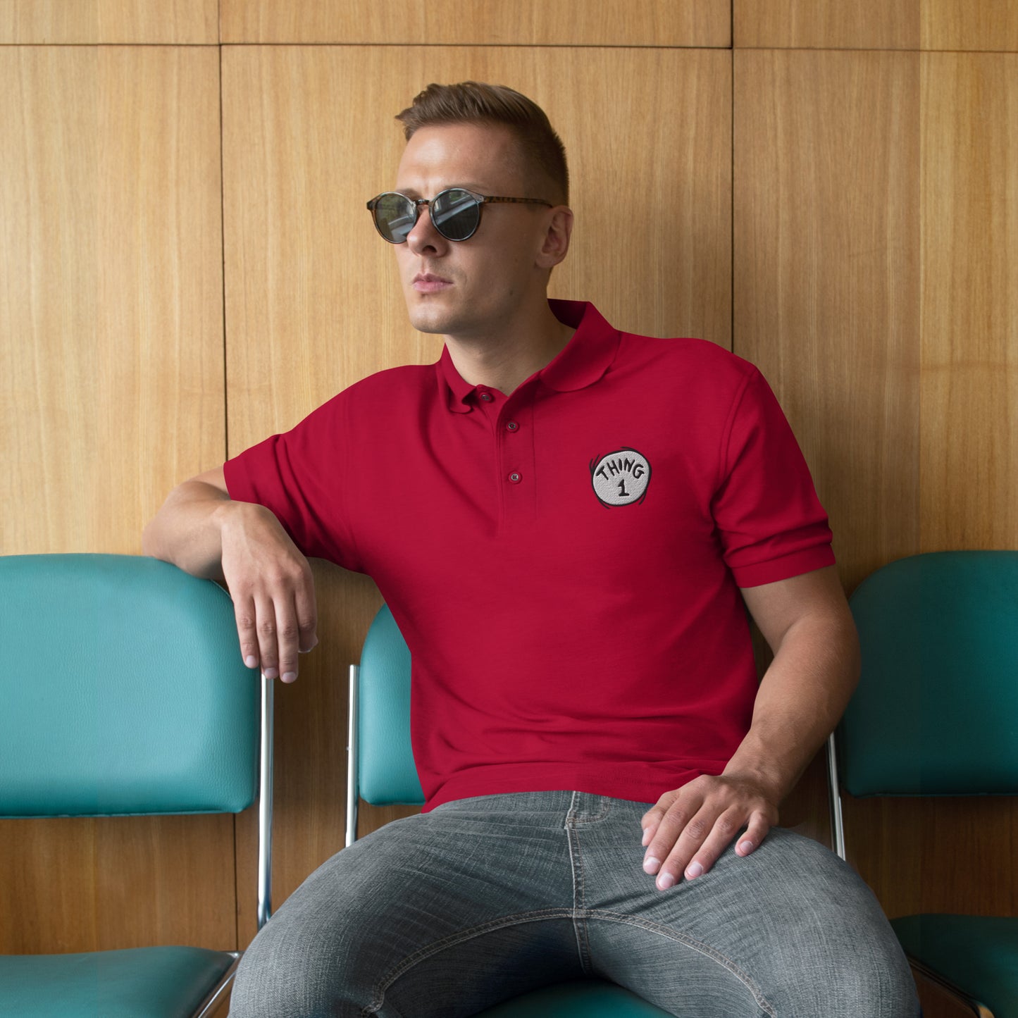 The Cat in the Hat Thing One Polo Shirt