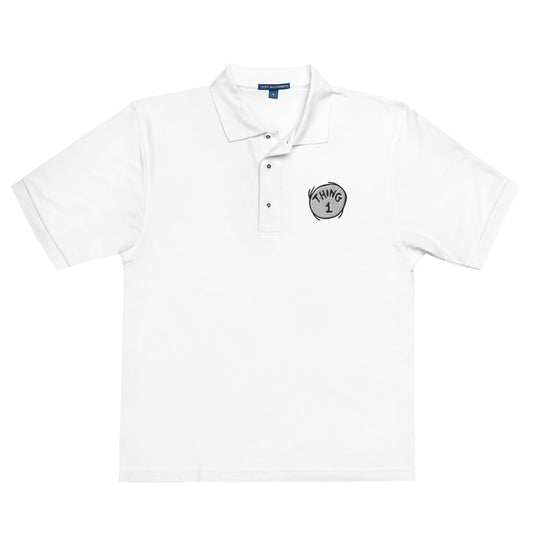 The cat in the hat thing 1 polo shirt - white