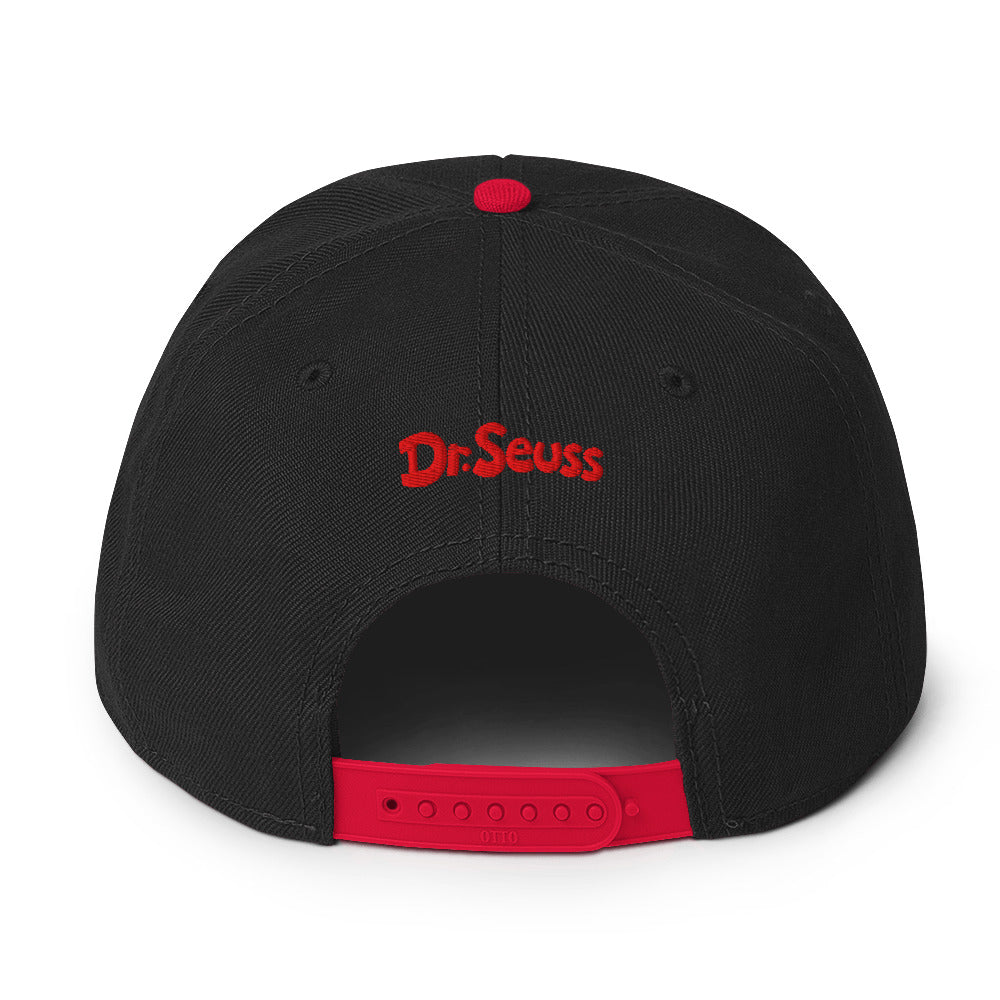 Cat in The Hat Silhouette Embroidered Snapback