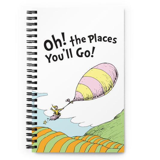 Oh! the Places You'll Go Artwork Spiral Notebook