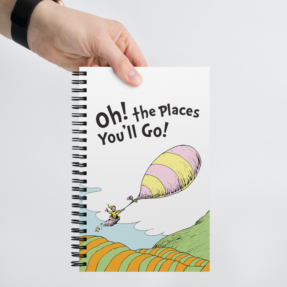 Oh! the Places You'll Go Artwork Spiral Notebook