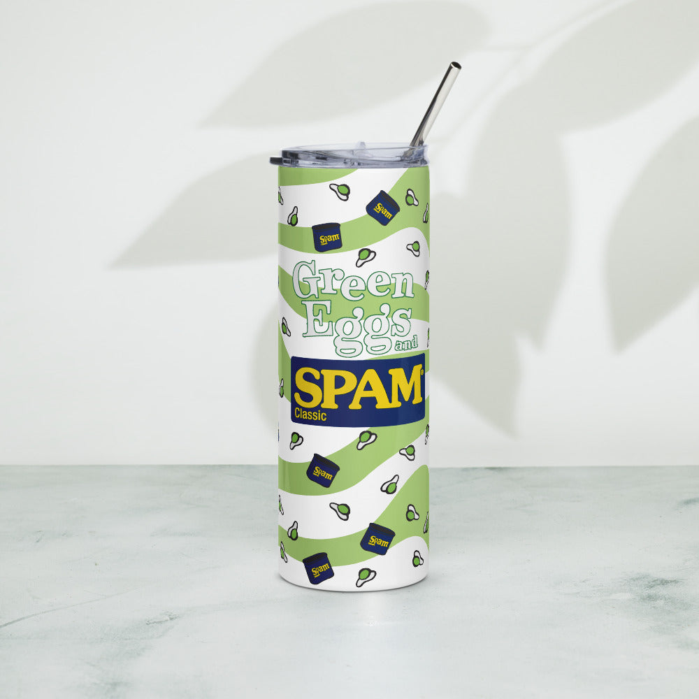 Green Eggs and Spam Icons Stainless Steel Tumbler