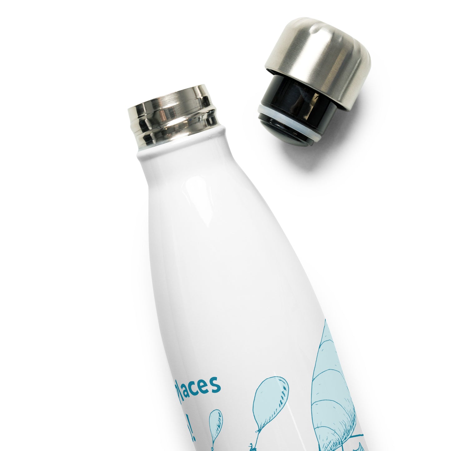 Oh, the Places You’ll Go! Stainless Steel Water Bottle Collage