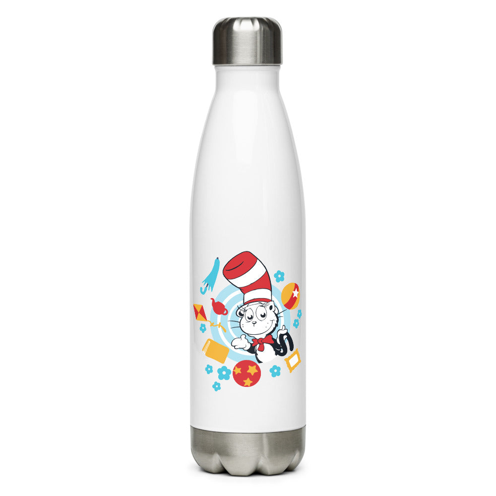 Dr. Seuss Babies Cat in The Hat Stainless Steel Water Bottle White
