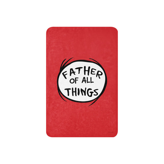 The Cat in the Hat Father of all Things Sherpa Blanket 37 in x 57 in