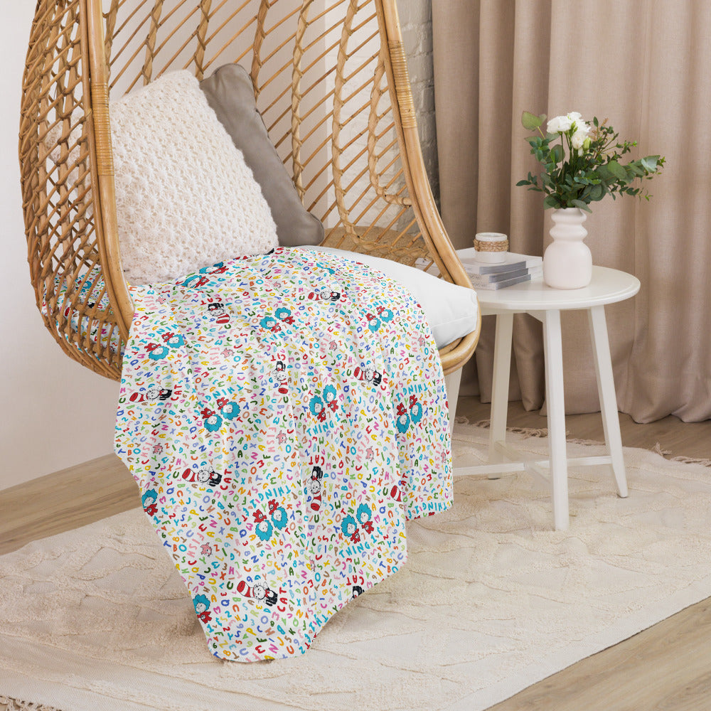 The Cat in The Hat ABC Sherpa Blanket