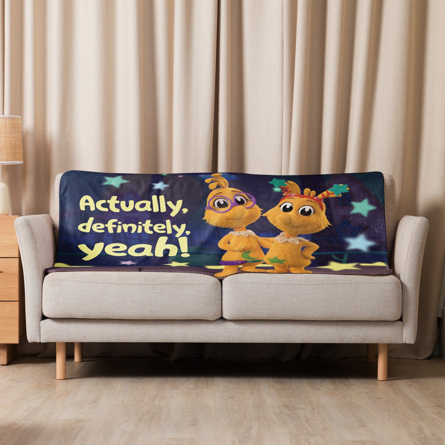 Dr. Seuss's The Sneetches Sherpa Blanket Actually, Definitely, Yeah!