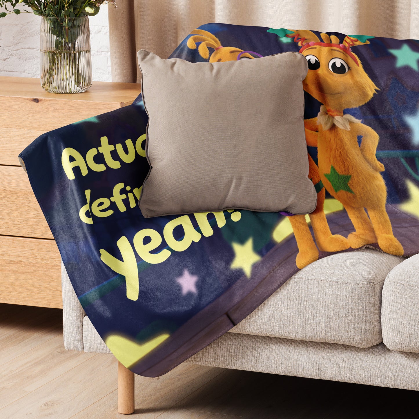 Dr. Seuss's The Sneetches Sherpa Blanket Actually, Definitely, Yeah!