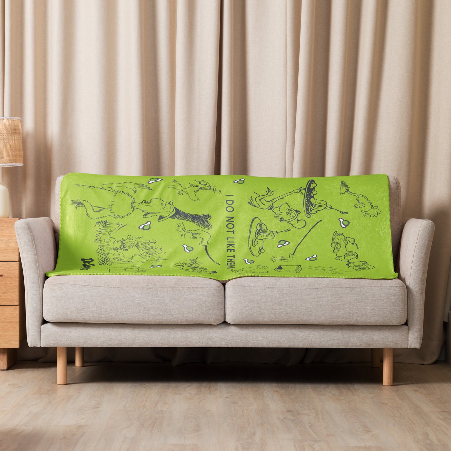 Green Eggs And Ham Blanket I Do Not Like Them