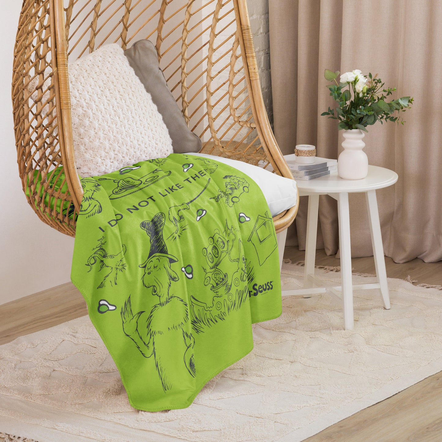 Green Eggs And Ham Blanket I Do Not Like Them