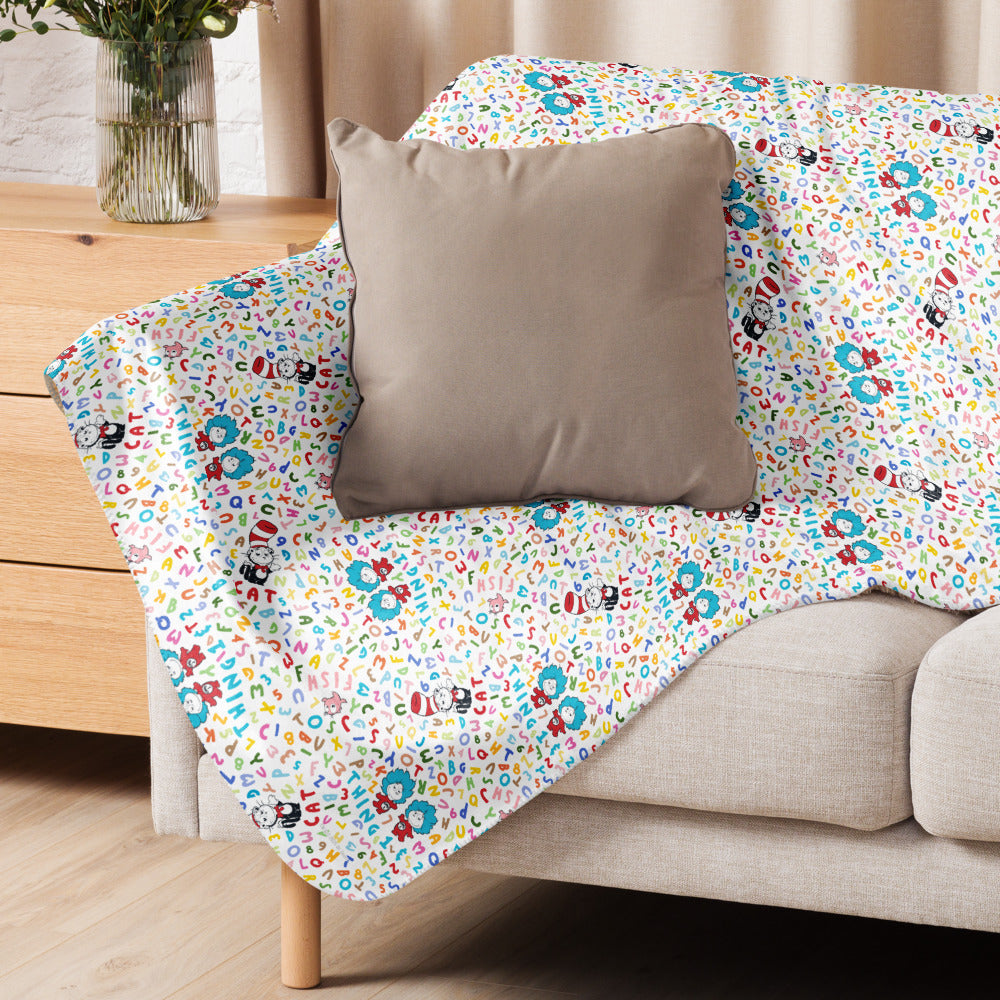 The Cat in The Hat ABC Sherpa Blanket