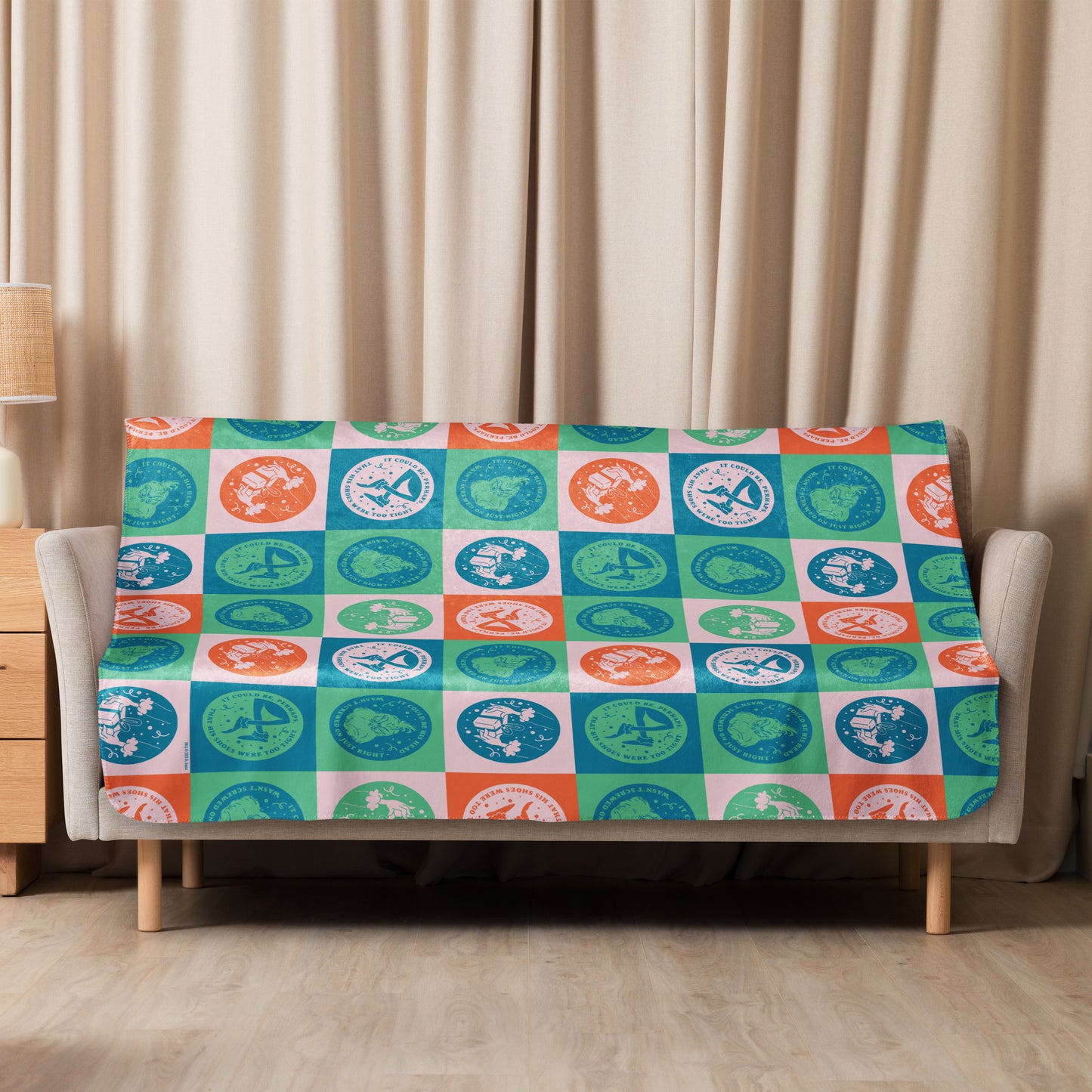 The Grinch Icons Sherpa Blanket